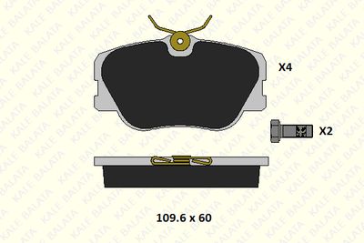 2094119324 KALE Комплект тормозных колодок, дисковый тормоз
