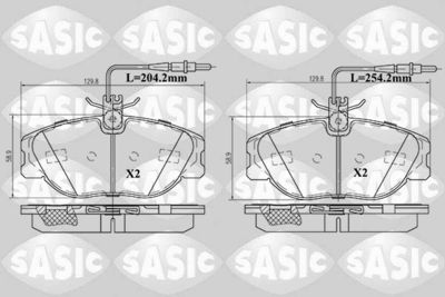 6210028 SASIC Комплект тормозных колодок, дисковый тормоз