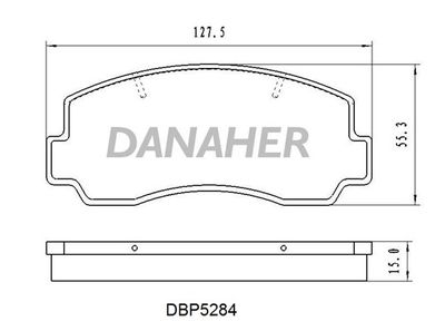 DBP5284 DANAHER Комплект тормозных колодок, дисковый тормоз