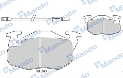 MBF015468 MANDO Комплект тормозных колодок, дисковый тормоз