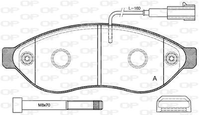 BPA123701 OPEN PARTS Комплект тормозных колодок, дисковый тормоз