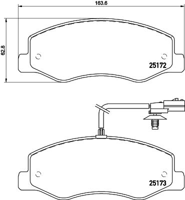 PCP1688 DON Комплект тормозных колодок, дисковый тормоз