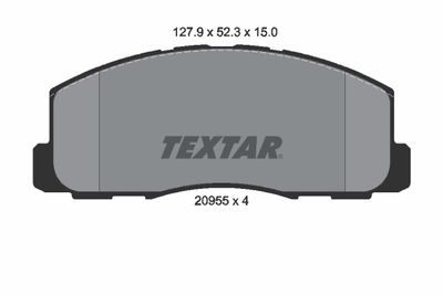 2095501 TEXTAR Комплект тормозных колодок, дисковый тормоз