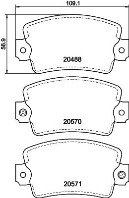 CVP045 DON Комплект тормозных колодок, дисковый тормоз
