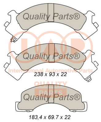 70409091 IAP QUALITY PARTS Комплект тормозных колодок, дисковый тормоз