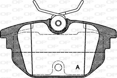 BPA069200 OPEN PARTS Комплект тормозных колодок, дисковый тормоз