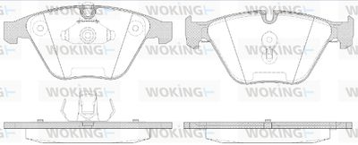 P957350 WOKING Комплект тормозных колодок, дисковый тормоз