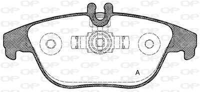 BPA130500 OPEN PARTS Комплект тормозных колодок, дисковый тормоз