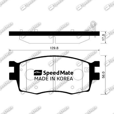 SMBPK031 SpeedMate Комплект тормозных колодок, дисковый тормоз