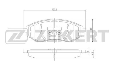 BS2812 ZEKKERT Комплект тормозных колодок, дисковый тормоз