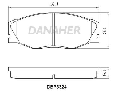 DBP5324 DANAHER Комплект тормозных колодок, дисковый тормоз