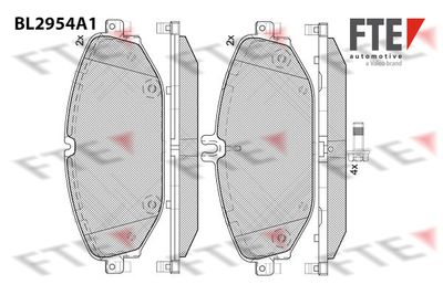 BL2954A1 FTE Комплект тормозных колодок, дисковый тормоз