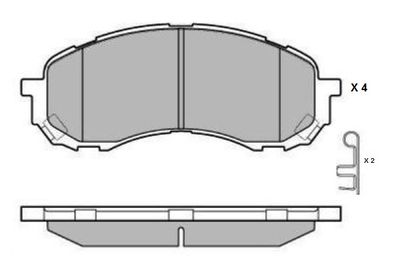 121141 E.T.F. Комплект тормозных колодок, дисковый тормоз
