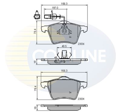 CBP11168 COMLINE Комплект тормозных колодок, дисковый тормоз