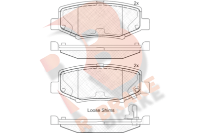 RB1909 R BRAKE Комплект тормозных колодок, дисковый тормоз