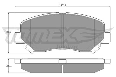 TX17251 TOMEX Brakes Комплект тормозных колодок, дисковый тормоз