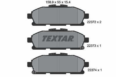 2237201 TEXTAR Комплект тормозных колодок, дисковый тормоз