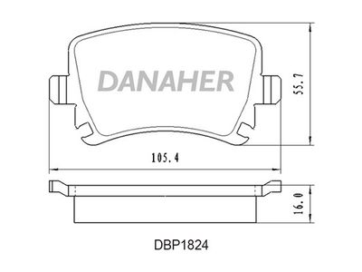 DBP1824 DANAHER Комплект тормозных колодок, дисковый тормоз