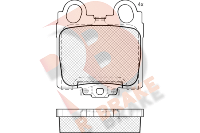 RB2208 R BRAKE Комплект тормозных колодок, дисковый тормоз