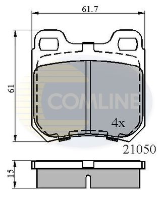 CBP0741 COMLINE Комплект тормозных колодок, дисковый тормоз