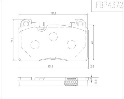 FBP4372 FI.BA Комплект тормозных колодок, дисковый тормоз