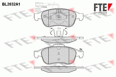 9010879 FTE Комплект тормозных колодок, дисковый тормоз