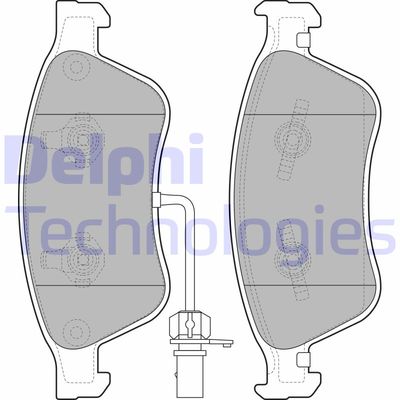 LP2072 DELPHI Комплект тормозных колодок, дисковый тормоз