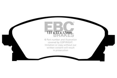 DP1341 EBC Brakes Комплект тормозных колодок, дисковый тормоз