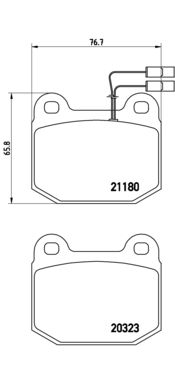 P59003 BREMBO Комплект тормозных колодок, дисковый тормоз