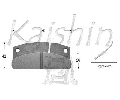 FK10052 KAISHIN Комплект тормозных колодок, дисковый тормоз