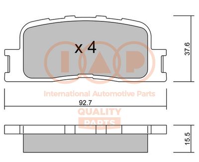 70417187 IAP QUALITY PARTS Комплект тормозных колодок, дисковый тормоз