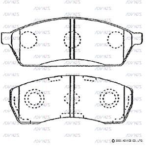 SN658 ADVICS Комплект тормозных колодок, дисковый тормоз