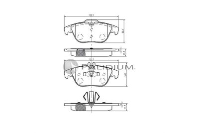 P11144 ASHUKI by Palidium Комплект тормозных колодок, дисковый тормоз
