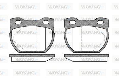 P484300 WOKING Комплект тормозных колодок, дисковый тормоз