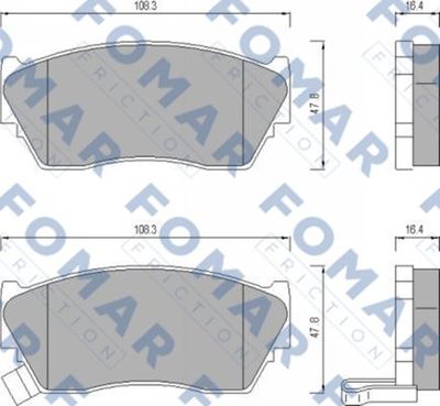 FO484081 FOMAR Friction Комплект тормозных колодок, дисковый тормоз