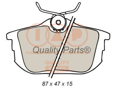 70412084 IAP QUALITY PARTS Комплект тормозных колодок, дисковый тормоз