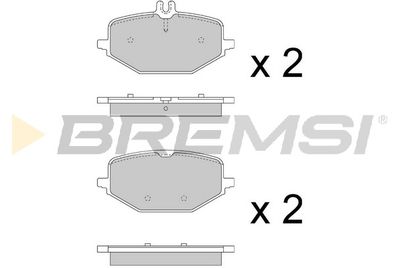 BP3884 BREMSI Комплект тормозных колодок, дисковый тормоз