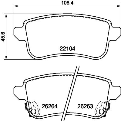 8DB355040811 HELLA PAGID Комплект тормозных колодок, дисковый тормоз