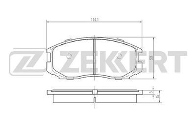 BS1237 ZEKKERT Комплект тормозных колодок, дисковый тормоз