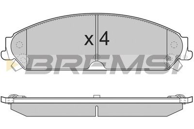 BP3277 BREMSI Комплект тормозных колодок, дисковый тормоз