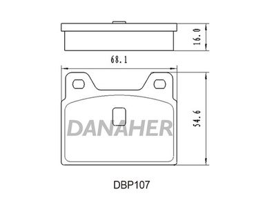 DBP107 DANAHER Комплект тормозных колодок, дисковый тормоз