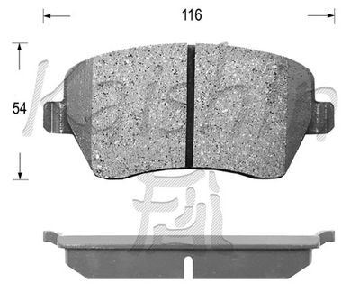 FK1261 KAISHIN Комплект тормозных колодок, дисковый тормоз