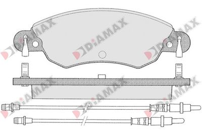 N09224 DIAMAX Комплект тормозных колодок, дисковый тормоз