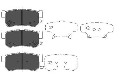 KBP7501 KAVO PARTS Комплект тормозных колодок, дисковый тормоз