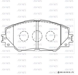 A1N129 ADVICS Комплект тормозных колодок, дисковый тормоз