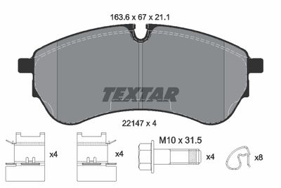 2214701 TEXTAR Комплект тормозных колодок, дисковый тормоз