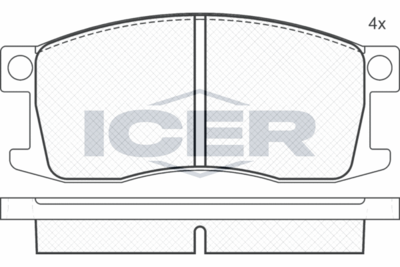 180319 ICER Комплект тормозных колодок, дисковый тормоз