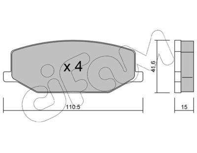8220970 CIFAM Комплект тормозных колодок, дисковый тормоз