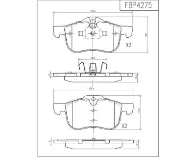 FBP4275 FI.BA Комплект тормозных колодок, дисковый тормоз