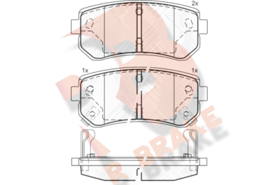 RB1712 R BRAKE Комплект тормозных колодок, дисковый тормоз